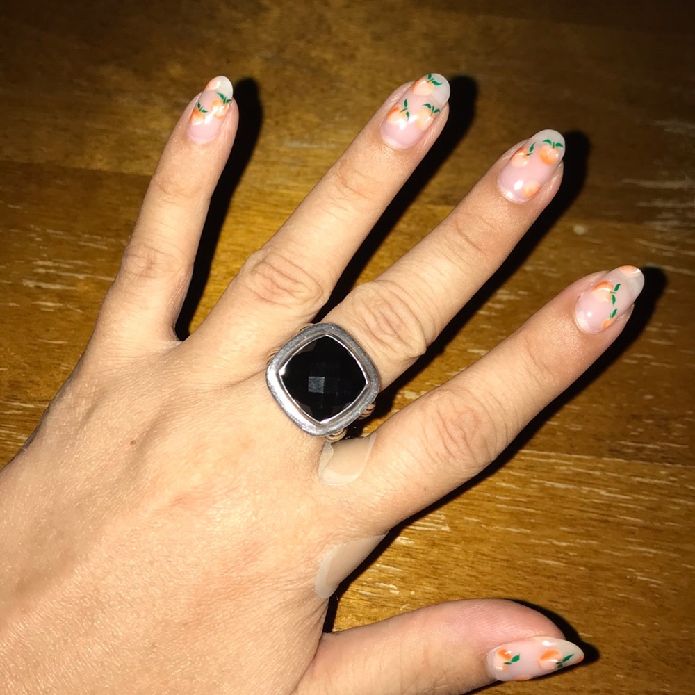 David Yurman Sterling 14mm Black Onyx Albion Ring